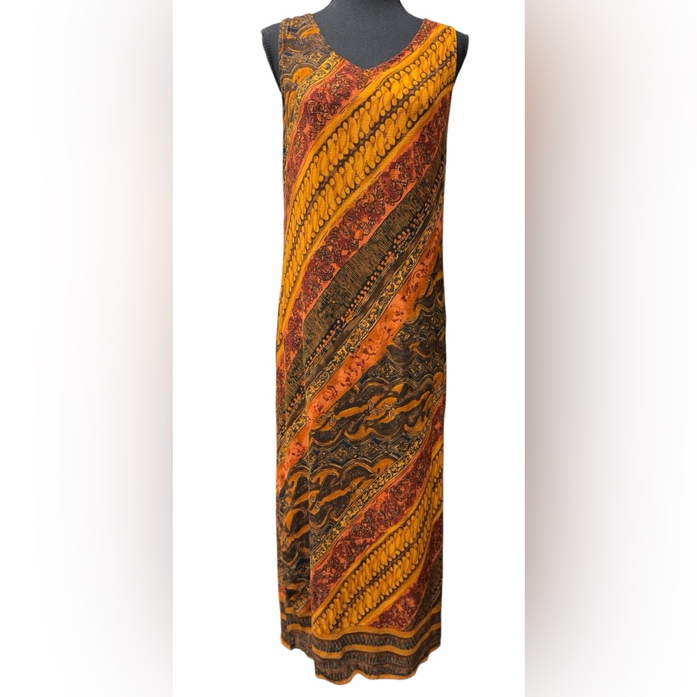 Rabbit Rabbit Rabbit Brown/ Gold Summer Maxi Dress Beach Wear Size 6 P